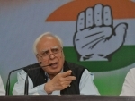 Congress leader Kapil Sibal addresses press conference in Delhi