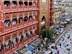 Muslims offer prayers on Eid outside a Kolkata mosque