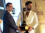 ICC felicitates Yuvraj Singh with Lifetime Achievement Award