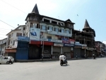Deserted streets in Srinagar