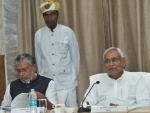 Nitish Kumar, Sushil Kumar Modi at education department meeting