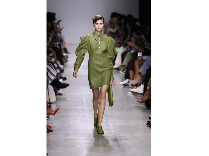 Models walk the ramp for designer Annakiki at Milan Fashion Week