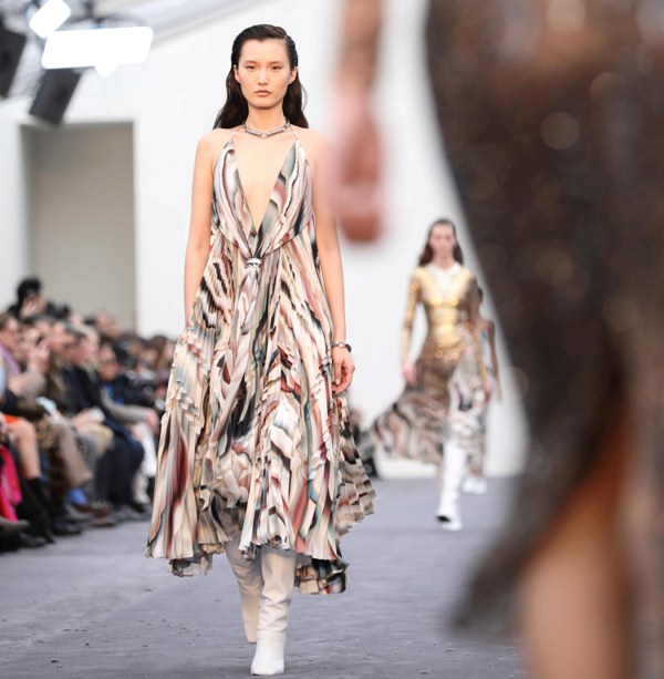 Models walk the ramp at Milan Fashion Week