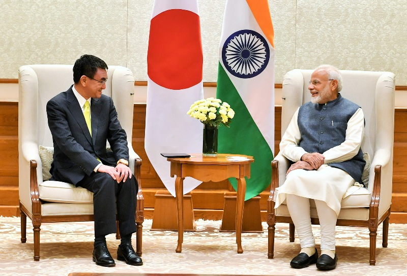 Japan foreign minister Taro Kono calls on PM Modi