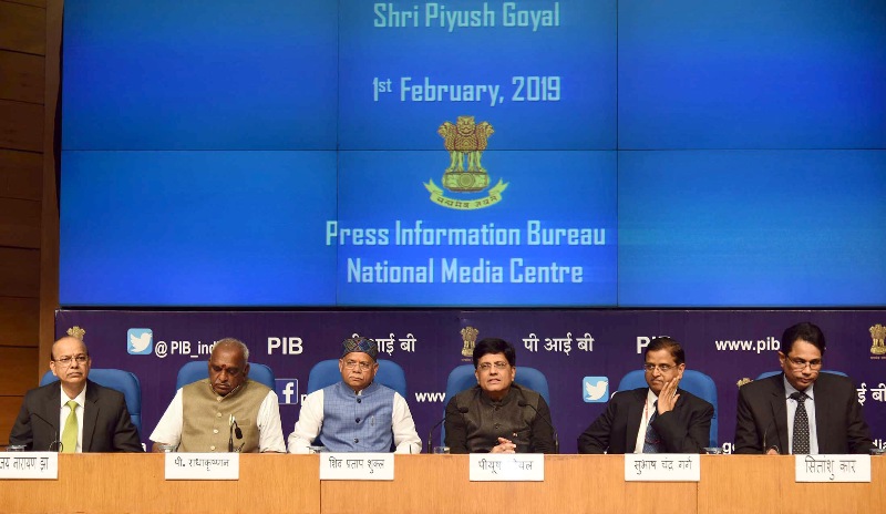 Union Minister Piyush Goyal addresses post-budget press conference in New Delhi