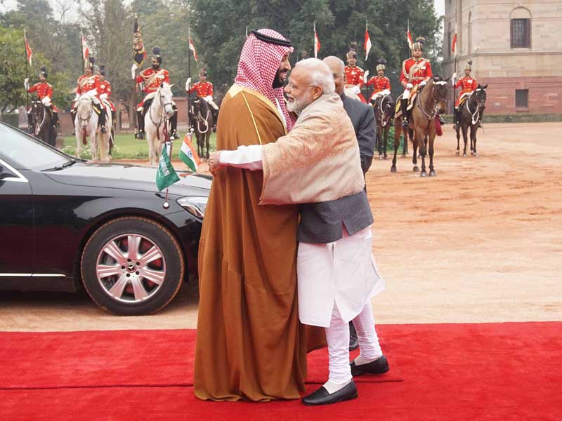 President Kovind, PM Modi receive Saudi Crown Prince Mohammed Bin Salman at Rashtrapati Bhavan