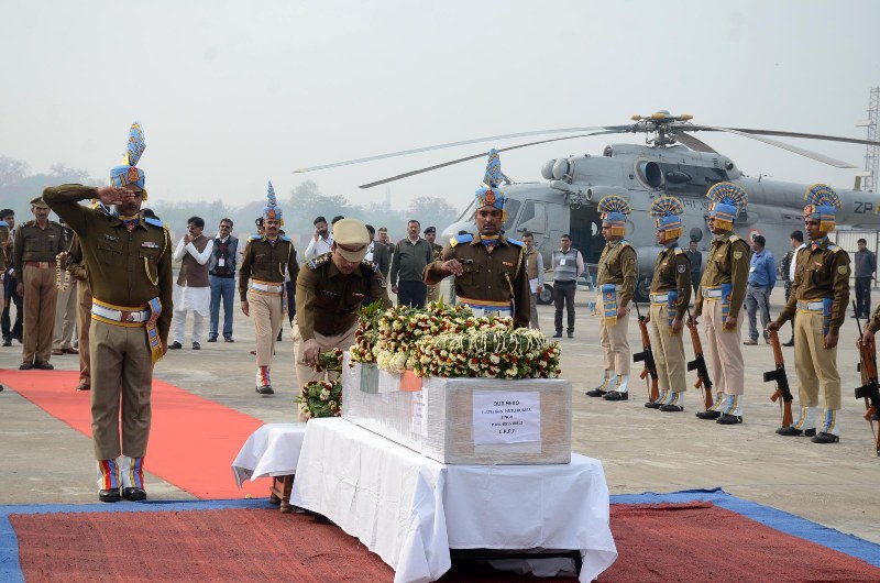 A tribute to a CRPF man killed in Kashmir encounter