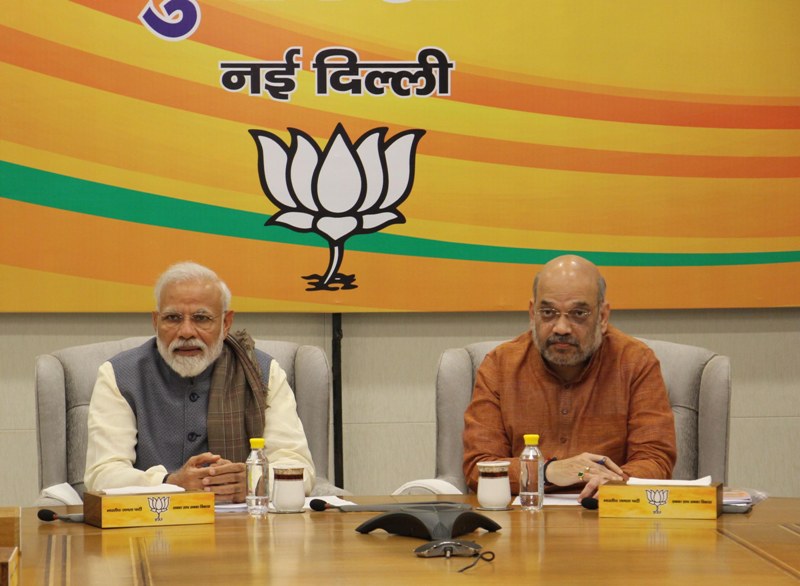 PM Modi, Amit Shah during BJP's CEC meeting