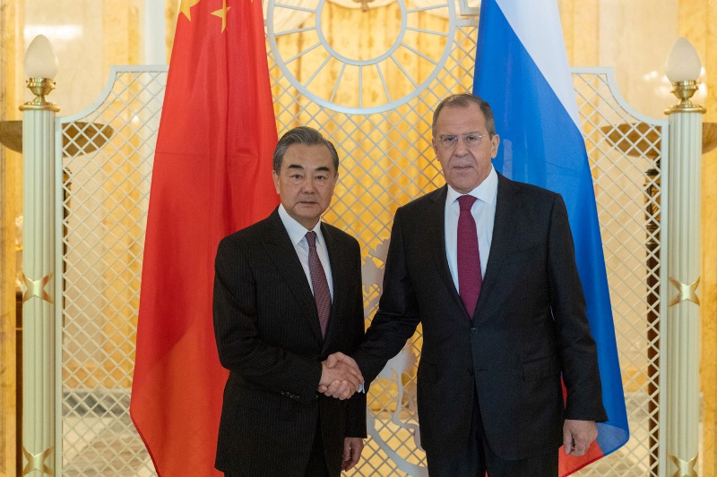 Chinese State Councilor and Foreign Minister Wang Yi meets Russian Foreign Minister Sergei Lavrov