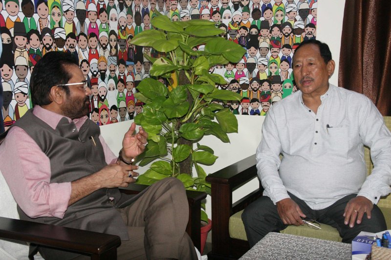 Nagaland MLA Zhaleo Rio meets Mukhtar Abbas Naqvi