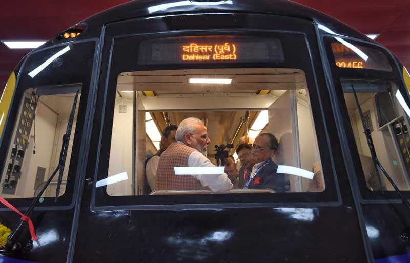 PM Modi visits Metro Coach Exhibition area in Mumbai
