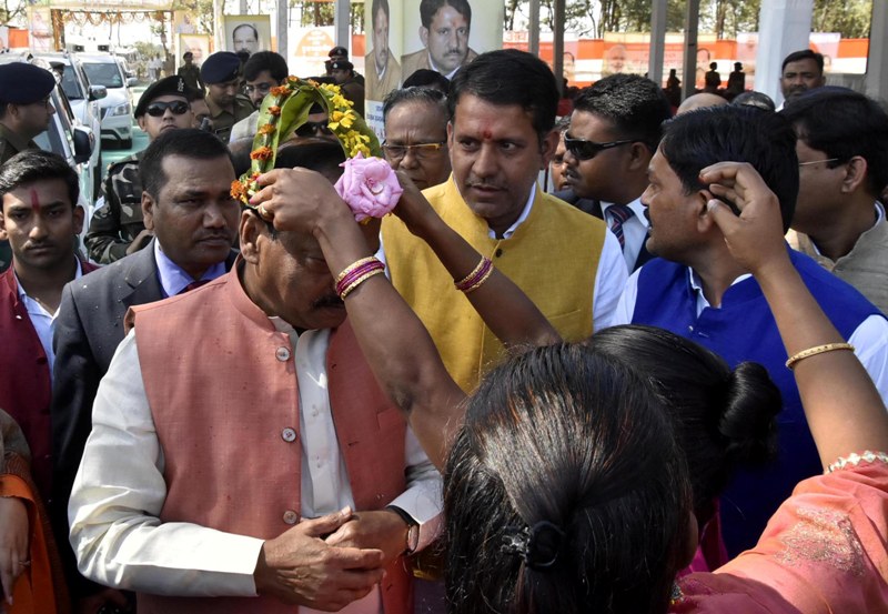 Jharkhand CM gets traditional welcome