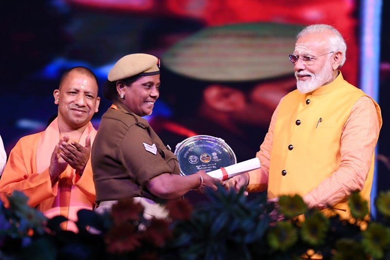PM Modi distributes Swachh Kumbh Swachh Aabhaar awards