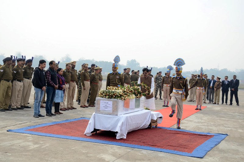 A tribute to a CRPF man killed in Kashmir encounter
