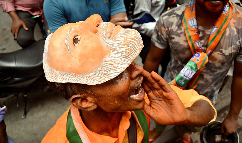 BJP celebrates victory in Kolkata