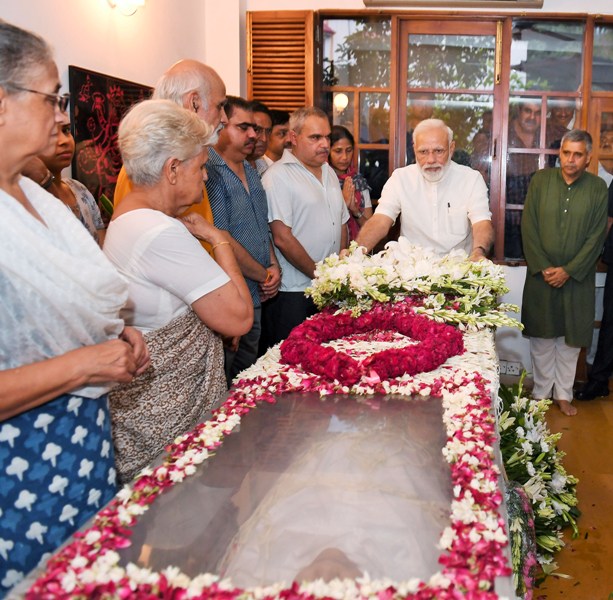 PM Modi pays tribute to Sheila Dikshit in New Delhi