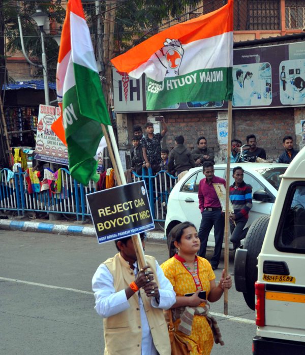 Youth Congress protests CAA-NRC in Kolkata