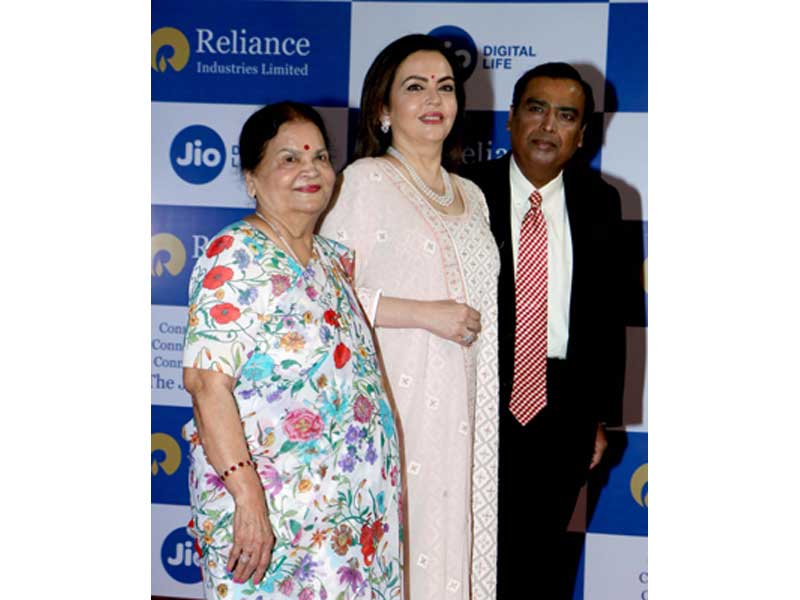 Ambanis arrive for 42nd AGM of Reliance Industries