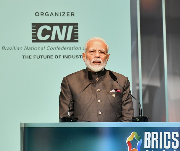 PM Modi addresses BRICS Business Forum in Brazil