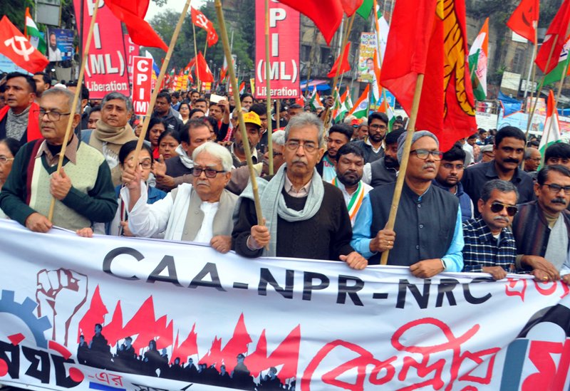 Left, Congress jointly hold protest rally against CAA-NRC-NPR in Kolkata