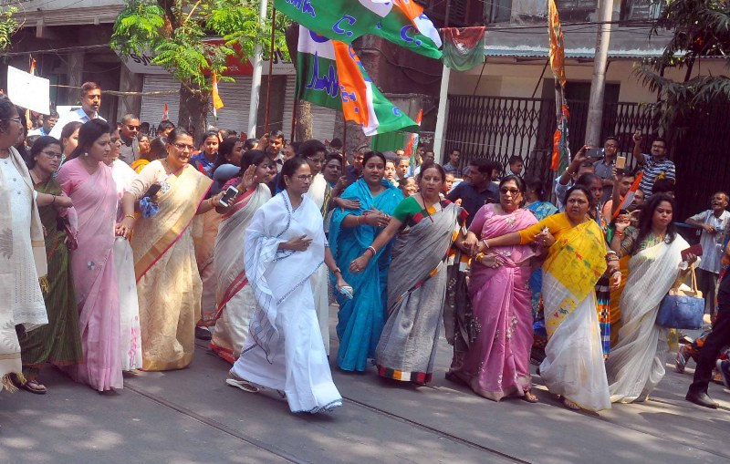  Mamata Banerjee holds rally on International Women's Day in Kolkata