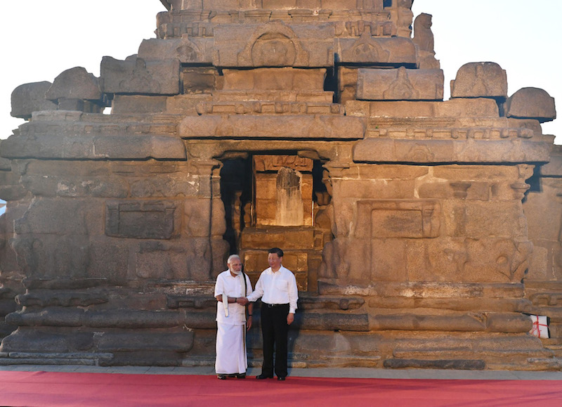 Modi, Jinping talk and pose for camera at Mamallapuram UNESCO World Heritage Site