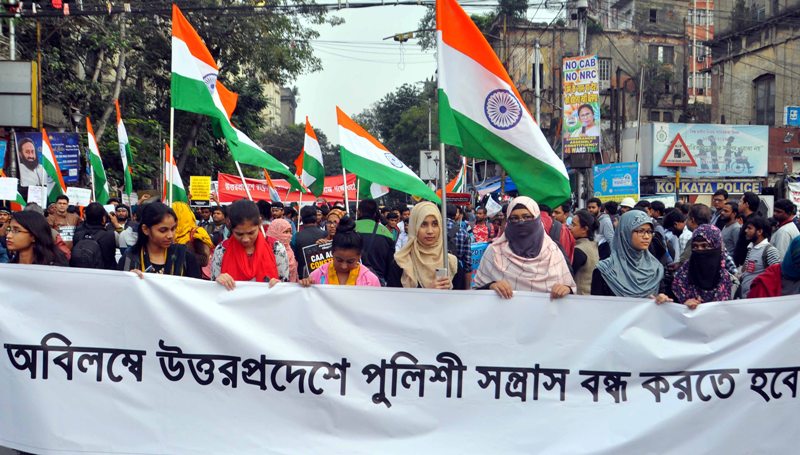 Kolkata: Students stage protest march against NRC, CAA, NPR