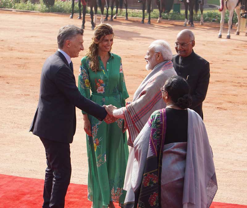 Argentine President Mauricio Macri visits India