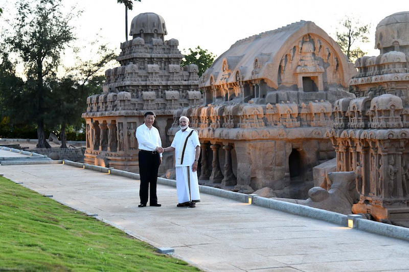Modi, Jinping talk and pose for camera at Mamallapuram UNESCO World Heritage Site