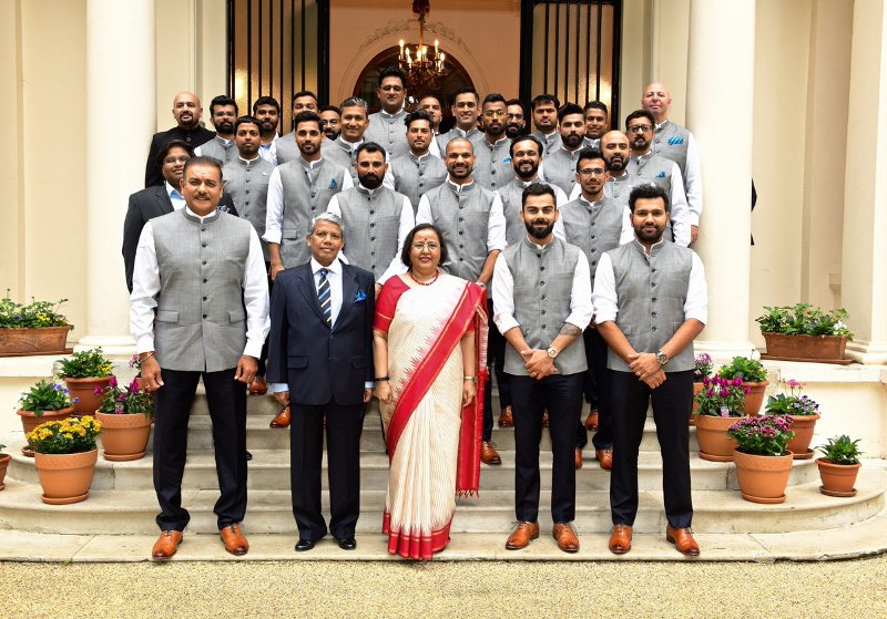 Team India visit Indian High Commissioner's house in London
