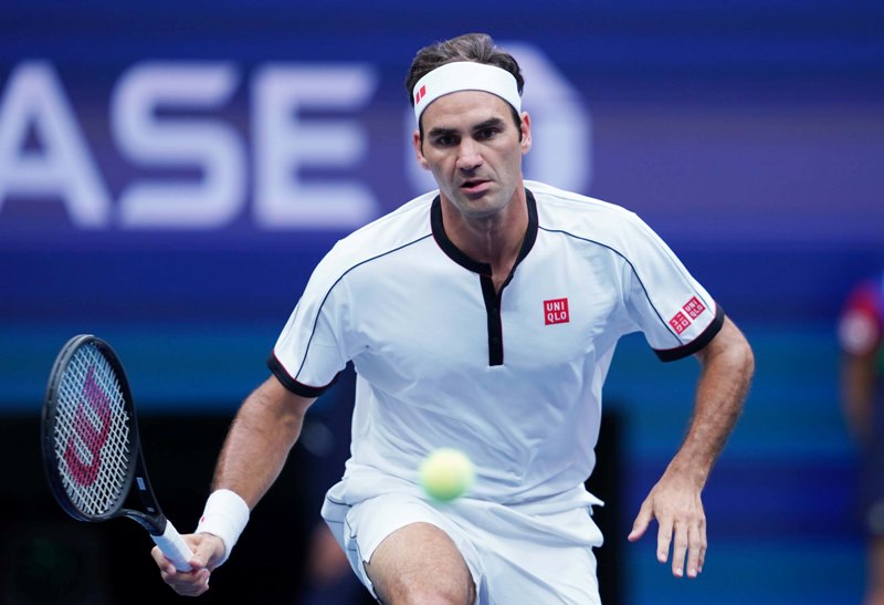 Roger Federer during Men's Singles in US Open