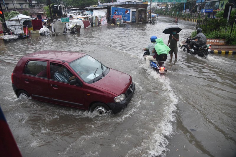 Heavy monsoon rain in Patna