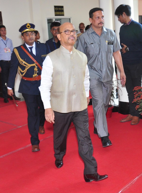 Assam Speaker Hitendra Nath Goswamion on first day of Budget session in Guwahati