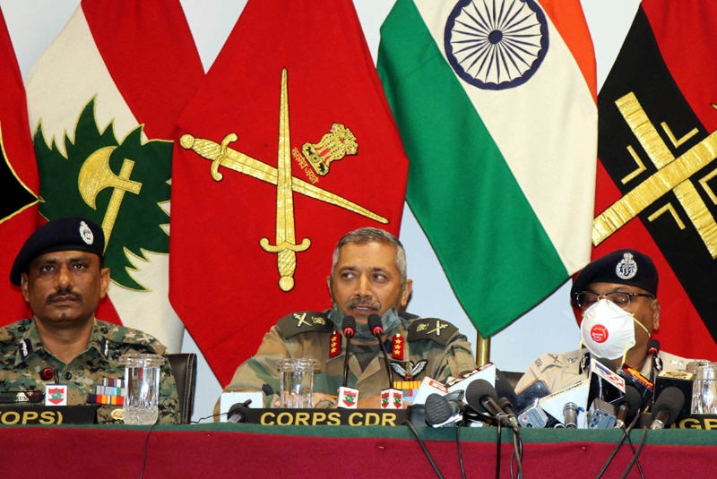 Army, CRPF and Jammu Kashmir Police hold joint press con in Srinagar
