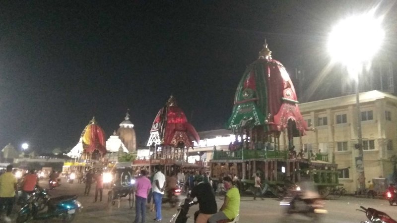 Construction of chariots for Rath Yatra in Puri