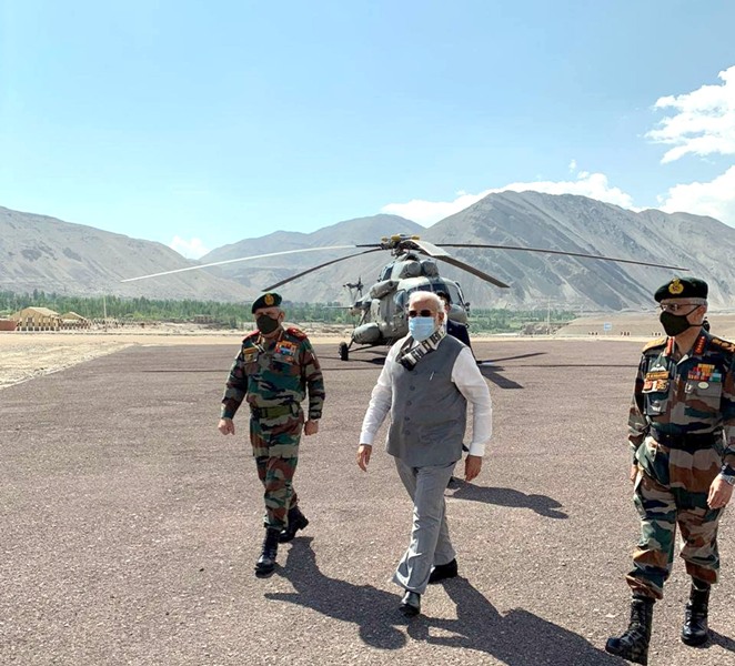 PM Modi visits Leh weeks after India-China clash in Galwan