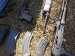 Recovery of arms and ammunition from terrorists hideout in Kashmir
