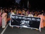 Trinamool Mahila Congress activists take out rally over Delhi violence