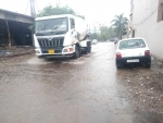 Waterlogged streets in Rajkot