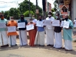 Kerala BJP leaders protest against CM Pinarayi Vijayan
