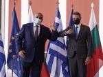 Greek Prime Minister Kyriakos Mitsotakis Bulgarian PM Boyko Borissov meet