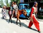 Nomadic people moving to lower regions ahead of winter in Kashmir