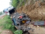 Uncontrolled Truck overturns in Ramgarh