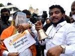 BJP protests demanding opening of religious places