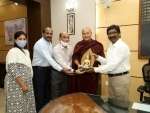 Buddhist monks meet Jharkhand CM Hemant Soren in Ranchi