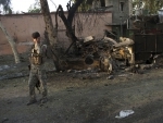 Inspection of attack site in Jalalabad