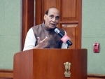 Defence Minister Rajnath Singh addressing a book release function in New Delhi