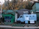 Security force vehicle parked outside Mehbooba Mufti's residence