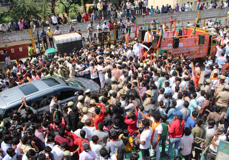 BJP holds roadshow for By-election in Bengaluru