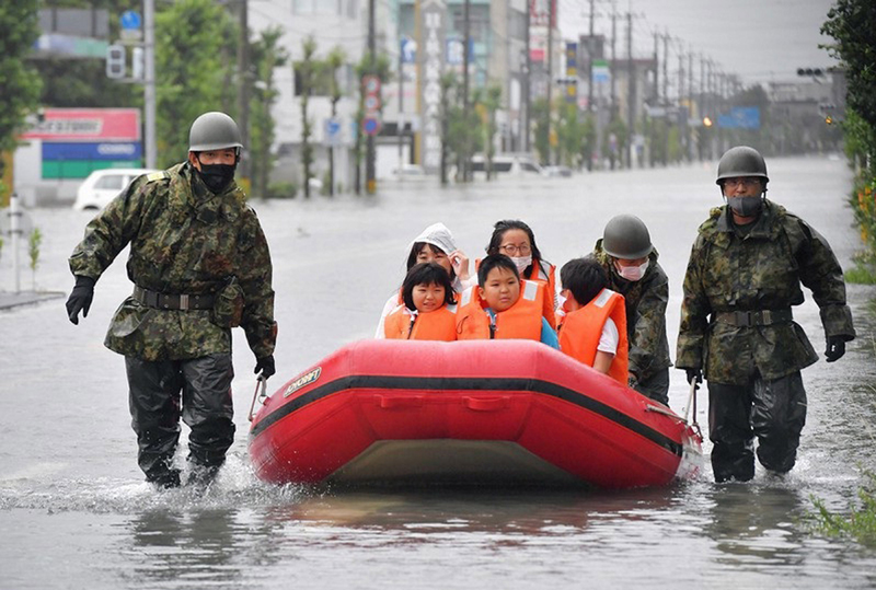 Japan:Rescue operation going on as Hida River overflows